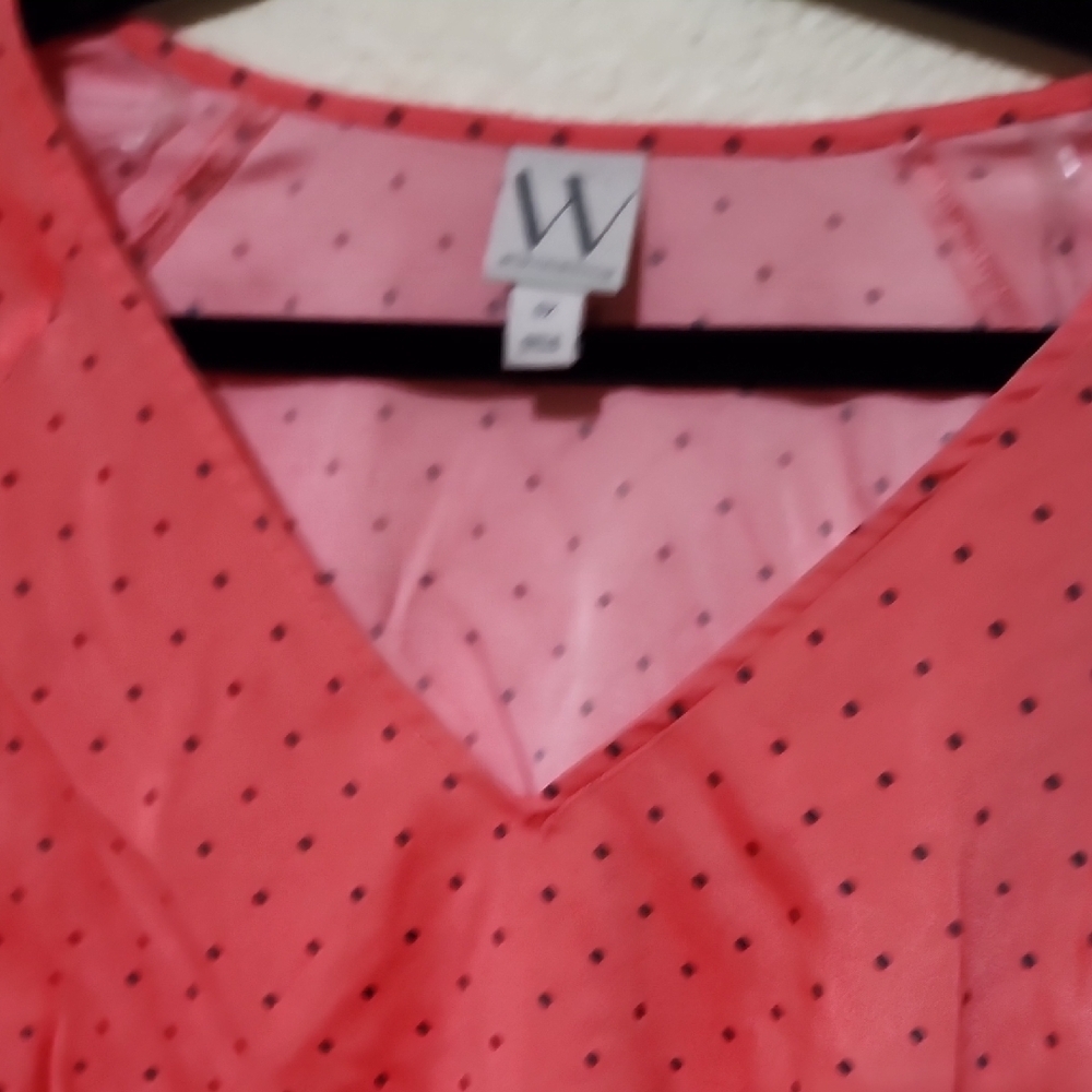 Worthington Pink Ruffled Blouse with Relaxed Fit - Picture 6 of 8